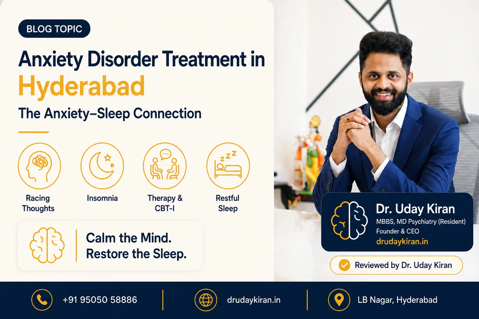 Anxiety Disorder Treatment in Hyderabad: The Sleep Connection